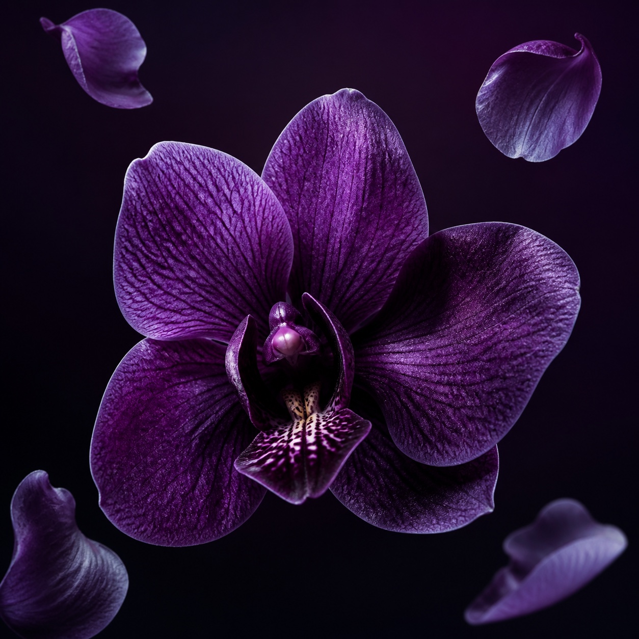 Violet orchid used as a color and texture reference